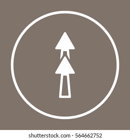  Arrow  icon, isolated. Flat design. 