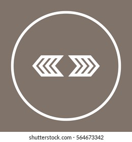  Arrow   icon, isolated. Flat  design. 