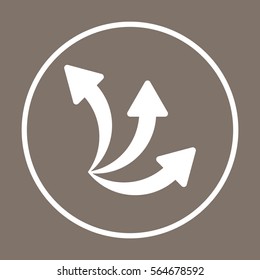  Arrow    icon, isolated. Flat  design. 