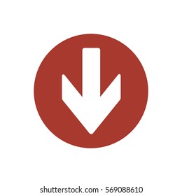  Arrow   icon, isolated. Flat design.