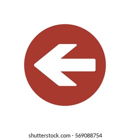  Arrow   icon, isolated. Flat design.