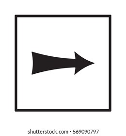  Arrow  icon,  isolated. Flat  design.