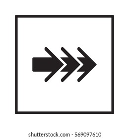  Arrow   icon,  isolated. Flat  design.