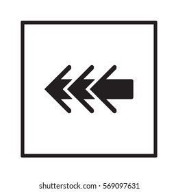  Arrow   icon,  isolated. Flat  design.