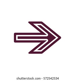  Arrow   icon, isolated. Flat design.