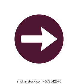  Arrow   icon, isolated. Flat design.
