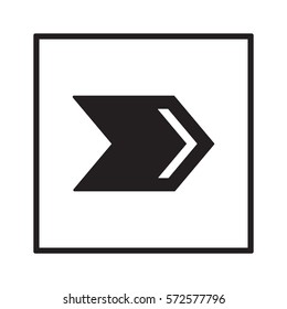  Arrow   icon, isolated. Flat  design. 