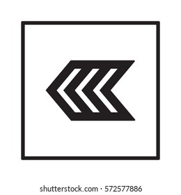  Arrow   icon, isolated. Flat  design. 