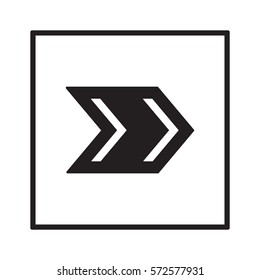  Arrow   icon, isolated. Flat  design. 