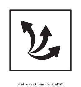  Arrow    icon, isolated. Flat  design. 