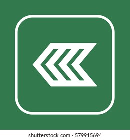  Arrow   icon, isolated. Flat  design. 