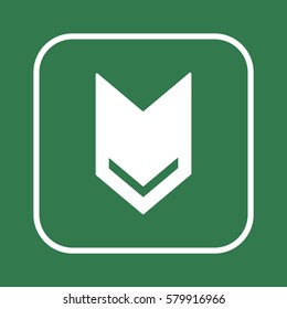  Arrow   icon, isolated. Flat  design. 