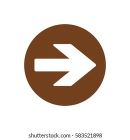  Arrow   icon, isolated. Flat design.
