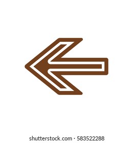  Arrow   icon, isolated. Flat design.