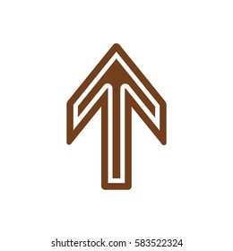  Arrow   icon, isolated. Flat design.