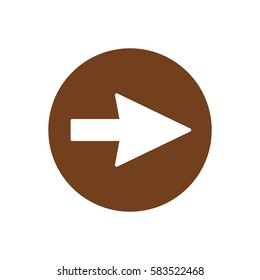 Arrow   icon, isolated. Flat design.