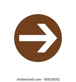  Arrow  icon, isolated. Flat design. 