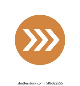  Arrow  icon, isolated. Flat design. 