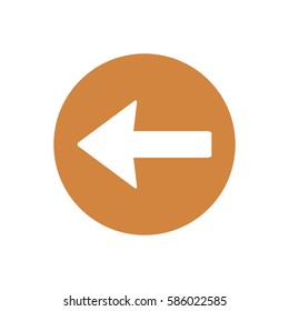  Arrow   icon, isolated. Flat design.