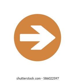  Arrow   icon, isolated. Flat design.
