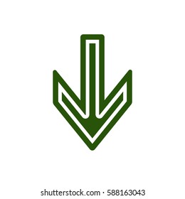  Arrow   icon, isolated. Flat design.
