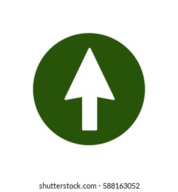  Arrow   icon, isolated. Flat design.