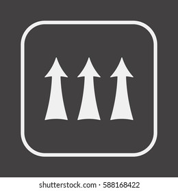  Arrow  icon,  isolated. Flat  design.