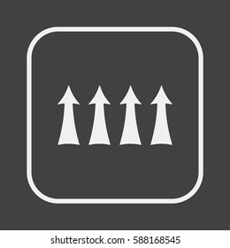  Arrow  icon,  isolated. Flat  design.