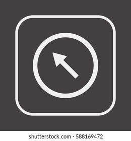  Arrow   icon,  isolated. Flat  design.