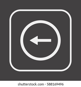  Arrow   icon,  isolated. Flat  design.