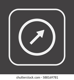  Arrow   icon,  isolated. Flat  design.