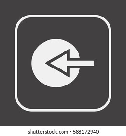  Arrow   icon,  isolated. Flat  design.