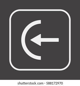  Arrow   icon,  isolated. Flat  design.