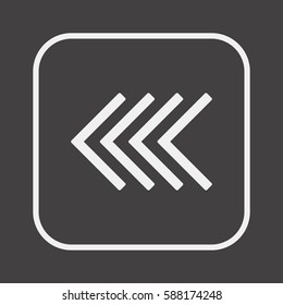  Arrow   icon,  isolated. Flat  design.