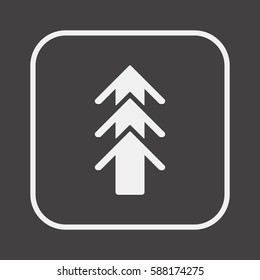  Arrow   icon,  isolated. Flat  design.