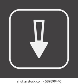  Arrow  icon, isolated. Flat design. 