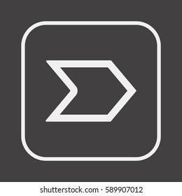  Arrow   icon, isolated. Flat  design.  