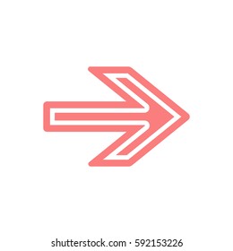  Arrow   icon, isolated. Flat design.