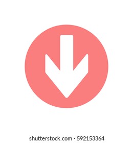  Arrow   icon, isolated. Flat design.