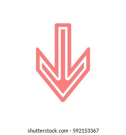  Arrow   icon, isolated. Flat design.