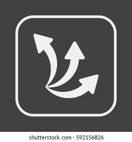  Arrow    icon, isolated. Flat  design. 
