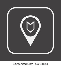  Arrow  icon, isolated. Flat  design. 