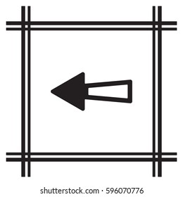  Arrow  icon, isolated. Flat design. 