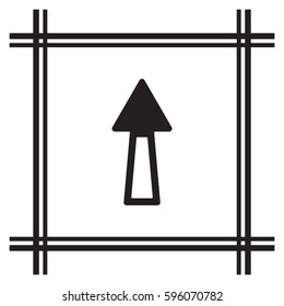  Arrow  icon, isolated. Flat design. 