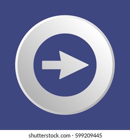  Arrow   icon, isolated. Flat design.