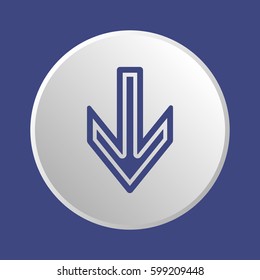  Arrow   icon, isolated. Flat design.
