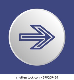  Arrow   icon, isolated. Flat design.
