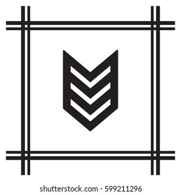  Arrow   icon, isolated. Flat  design. 