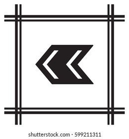  Arrow   icon, isolated. Flat  design. 