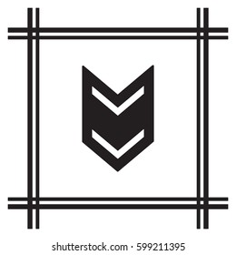  Arrow   icon, isolated. Flat  design. 